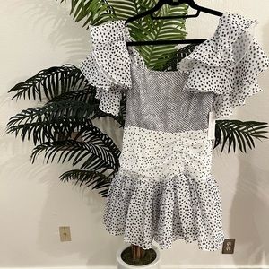 Polka dot party dress.